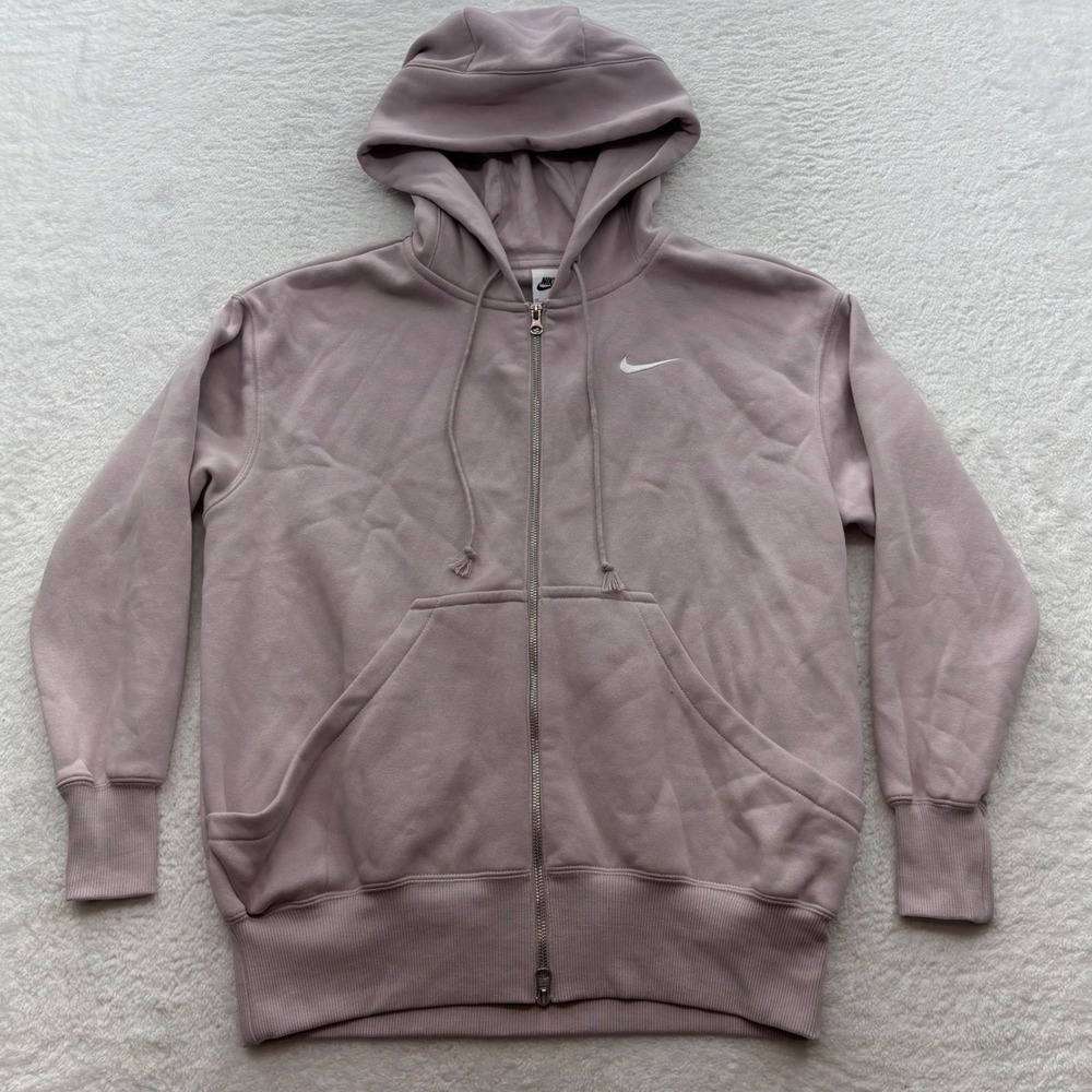 Nike Womens Phoenix Fleece Full Zip Hoodie Plum Eclipse DQ5758-019 XS NEW